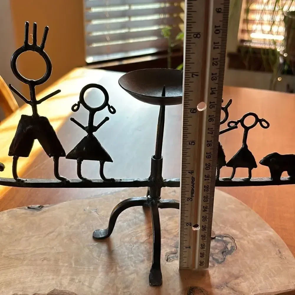 Handmade Metal Family Candle Holder